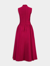 Roland Mouret Pink Dropped Waist Gathered Taffeta Dress