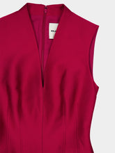 Roland Mouret Pink Dropped Waist Gathered Taffeta Dress