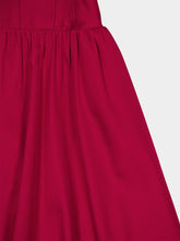 Roland Mouret Pink Dropped Waist Gathered Taffeta Dress