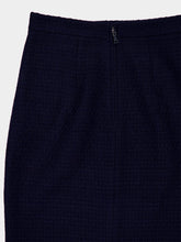 Roland Mouret Navy Bouclé Column Midi Skirt