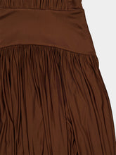 Roland Mouret Dark Olive Embellished Gathered Maxi Dress