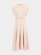 Roland Mouret Nude Cady Flared Cape Midi Dress