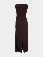 Roland Mouret Brown Sleeveless Column Midi Dress