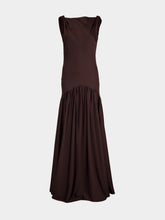 Roland Mouret Brown Twisted Strap Maxi Gown