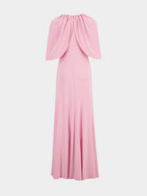 Roland Mouret Pink Gathered Cape Jersey Gown