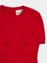 Roland Mouret Red Cape Crepe Midi Dress