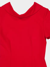 Roland Mouret Red Collared Crepe Column Gown