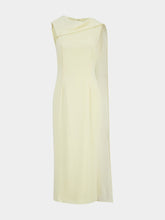 Roland Mouret Yellow Satin Crepe Sash Midi Dress