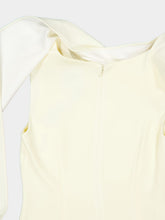 Roland Mouret Yellow Satin Crepe Sash Midi Dress