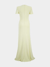 Roland Mouret Yellow Waterfall Twist Jersey Maxi Dress