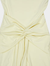 Roland Mouret Yellow Waterfall Twist Jersey Maxi Dress