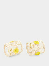La DoubleJ Set Of 2 Yellow Raffia Napkin Rings