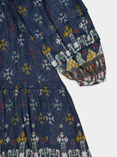 Isabel Marant Étoile Teal Blue Graphic-Print Cotton Midi Dress