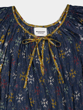 Isabel Marant Étoile Teal Blue Graphic-Print Mini Dress