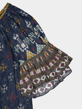 Isabel Marant Étoile Teal Blue Graphic-Print Mini Dress