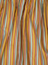 Paula Rosalia Sun Stripes Printed A-Line Silk Twill Dress