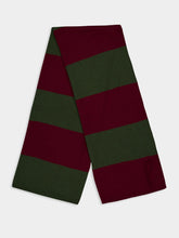 Paula Rosie Cabernet and Peacoat Knitted Striped Throw