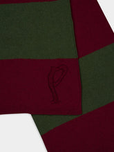 Paula Rosie Cabernet and Peacoat Knitted Striped Throw