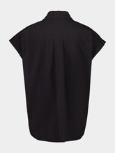 Matteau Black Relaxed Sleeveless Shirt