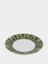 Marie Daâge Dinner Plate Coupe Ruban in Snake Green and Khaki