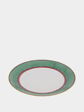 Marie Daâge Dinner Plate Coupe Ruban in Green Gray and Deep Wine