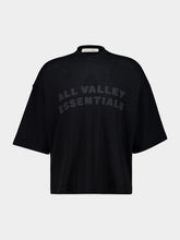 Fear Of God Essentials Vintage Black Sport Mesh Merch T-Shirt Boxy Fit