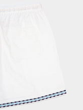 Commas White Frequency Embroidered Resort Shorts
