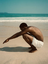 Commas White Frequency Embroidered Resort Shorts