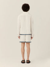 Commas White Frequency Embroidered Resort Shorts
