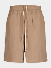 Commas Taupe Cotton Drawstring Shorts
