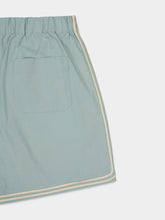 Commas Light Blue Braided Contrast Trim Cotton Shorts