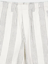 Commas Off-White Textured Stripe Resort Shorts