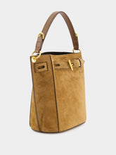 Tom Ford Whisky Brown Bucket Bag in Suede Leather