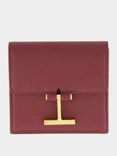 Tom Ford Red Plum Tara Grain Leather Card Holder