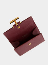 Tom Ford Red Plum Tara Grain Leather Card Holder