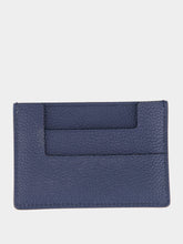 Tom Ford Denim Blue Grain Leather Card Holder