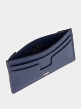 Tom Ford Denim Blue Grain Leather Card Holder