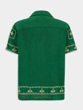 Baziszt Emerald Green Mexican Embroidered Shirt