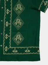 Baziszt Emerald Green Mexican Embroidered Shirt