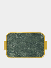Kaymet Gold and Green Marble Tray