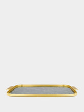 Kaymet Gold and Green Marble Tray