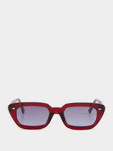 Ahlem Jeanne Sunglasses in Burgundy and Blue Gradient