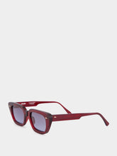 Ahlem Jeanne Sunglasses in Burgundy and Blue Gradient