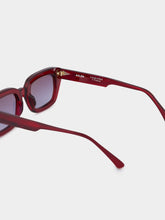 Ahlem Jeanne Sunglasses in Burgundy and Blue Gradient