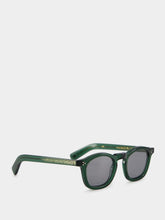 Eyevan 7285 Bottle Green Sadler Round Sunglasses