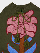 Paula Saphire Duffel Bag Embroidered Knitted Cape