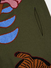 Paula Saphire Duffel Bag Embroidered Knitted Cape