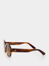 Emmanuelle Khanh Flamme Havana Satin Sunglasses