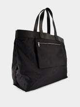 MM6 Maison Margiela Black Reverse Maxi Tote Bag with Leather Trim