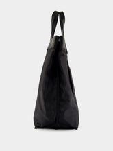 MM6 Maison Margiela Black Reverse Maxi Tote Bag with Leather Trim